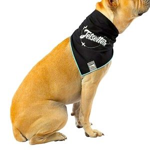 NWT - Top Paw® Black "Jetsetter" Pet Bandana 32 IN L x 15 IN W L/XL Black